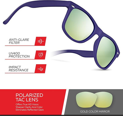 Retro Rewind Polarized Sunglasses for Men and Women - UV Protection Classic Sun Glasses