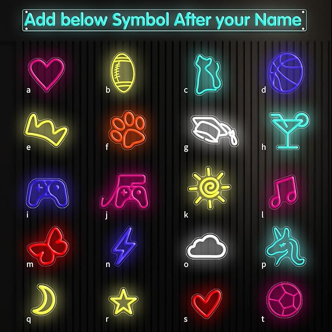 Custom Neon Sign, LED Neon Sign Customizable For Wall Decor, Personalized Neon Name Sign For Birthday Gifts, Wedding Party Light Up Neon Lights Sign