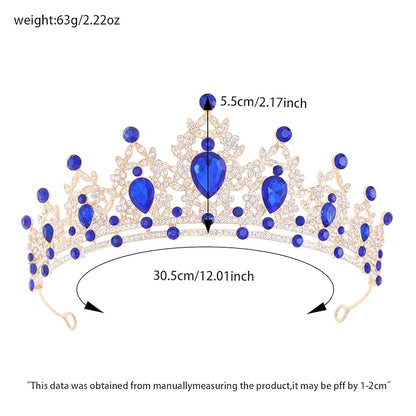Princess Tiara and Crown for Women Wedding Tiaras for Bridal girls Tiaras and Crystal Crowns Rhinestone Headband Metal Hair Accessories for Costume Birthday Party Prom Gifts