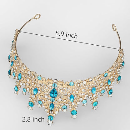 Tiaras and Crowns for Women Crystal Princess Tiaras Rhinestone Queen Crowns For Wedding Bridal Birthday Prom Pageant Party (Tiara 100)