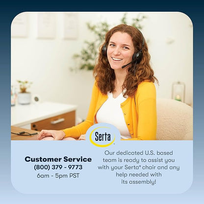 Serta Comfort Classic Executive Office Chair, Ergonomic Mid-Back Computer DeskChair with Lumbar Support, Semi-Plush Cushion and Body Pillows, Padded Armrests, Swivel Base, Taupe Velvet Fabric