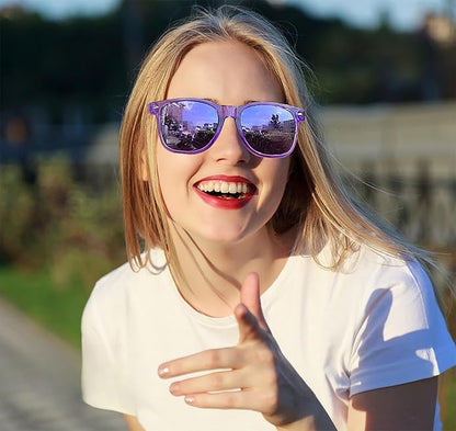 Eyegla 8/12/18 Pack Neon Sunglasses Bulk Colorful Multipack Party Sunglasses Retro Glasses Party Favor for Adult Men Women