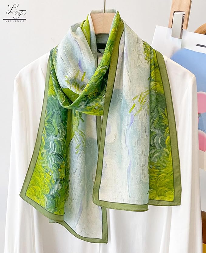 Head Scarf Hair Neck Scarves For Women Purse Bag Scarfs For Handbags Silky Long Thin Satin Headscarf Fashion