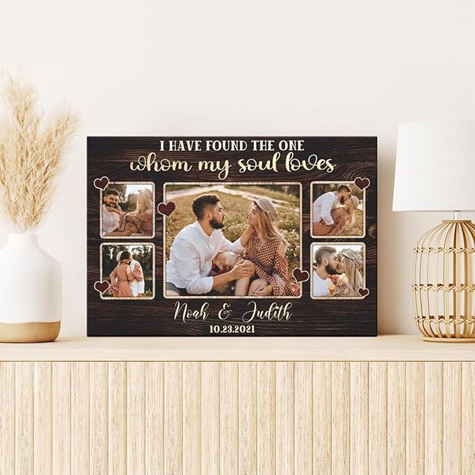 Dem Canvas Personalized Canvas Prints, I Have Found The One, Couple Romance Gifts, Wedding Gifts For Couple Custom Canvas Anniversary Valentine Gift For Wedding Canvas Engagement Gift (36x24)
