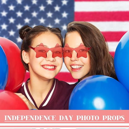 Cindeer 40 Pairs Rimless Star Shape Sunglasses Colorful Transparent Sunglasses Pentagram Glasses for Party