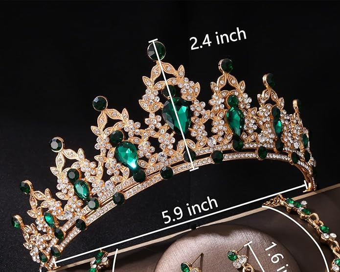 Crystal Tiaras and Crowns for Women - Wedding and Birthday Party Princess Crown Hair Accessories For Wedding, Prom, Pageant Celebration Party A3