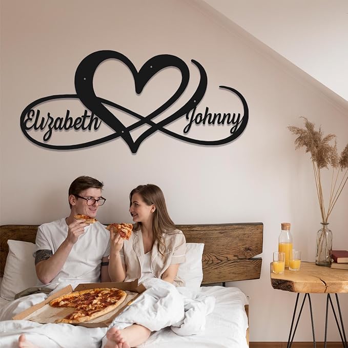 Metal Infinite Love Decor | Personalized Infinity Sign | Gifts for Her | Personalized Wedding Gift for Couple | Engagement Gift | Bridal Shower Gift | Couples Gift