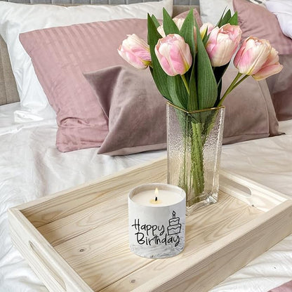 Happy Birthday Candle Gifts,6oz Lavender Scented Soy Wax Candle, Birthday Gifts for Women,Funny Candle Decor Ideas Unique Birthday Gift for Best Friend Girlfriend Teacher Boss Sister Bestie