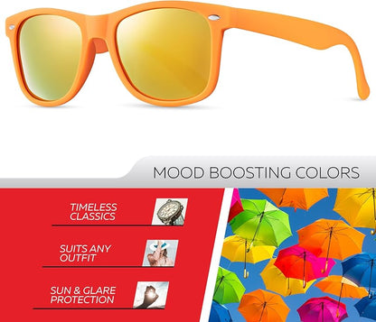 Retro Rewind Polarized Sunglasses for Men and Women - UV Protection Classic Sun Glasses
