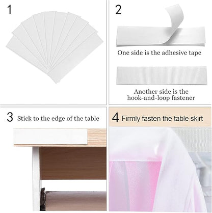 Pink Blue Tulle Table Skirt Gender Reveal Tutu Table Skirts for Baby Shower Girl Boy Birthday Party Cake Dessert Banquet Table Decorations 9ft