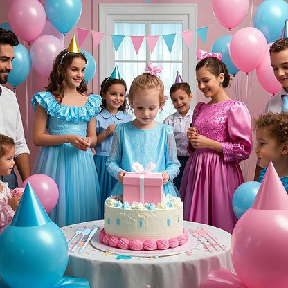 150 Pcs Pink and Blue Silverware Heavy Duty Pink and Blue Plastic Cutlery - 50 Plastic Forks, 50 Knives, 50 Spoons for Birthday, Baby Shower, Gender Reveal