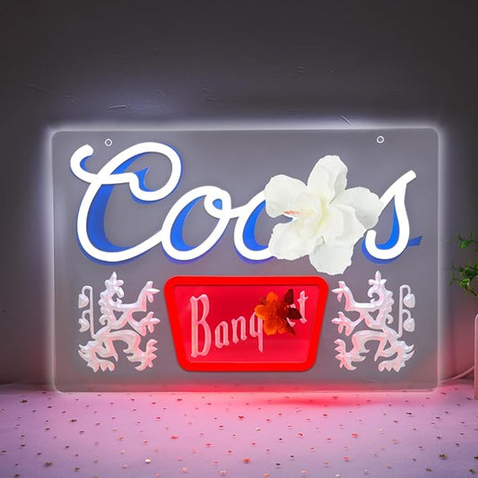 JFLLamp Bikini Crs LIGHT Neon Signs for Wall Decor Neon Lights for Business Led Signs Suitable for Man Cave Restaurant Office Bar Pub Led Art 5V Power Adapter 16.1 * 9.8 Inch(Azure+Red+White) (Crs Banquet 002)