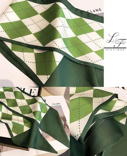 Head Scarf Hair Neck Scarves For Women Purse Bag Scarfs For Handbags Silky Long Thin Satin Headscarf Fashion