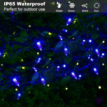 Christmas Lights, Battery Operated String Lights 18ft 50 LED Mini String Lights, Waterproof Lights with Remote Timer 8 Modes, Indoor Outdoor Garden Party Wedding Xmas Tree Decoration, Blue