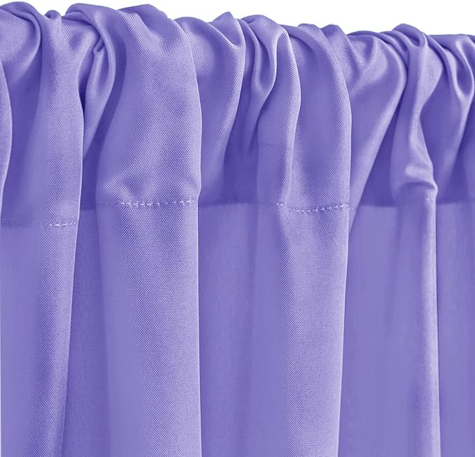 Hiasan Lavender Backdrop Curtains for Parties, Polyester Photography Backdrop Drapes for Family Gatherings, Wedding Decorations, 5ftx8ft, Set of 2 Panels