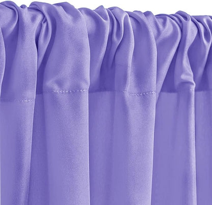 Hiasan Lavender Backdrop Curtains for Parties, Polyester Photography Backdrop Drapes for Family Gatherings, Wedding Decorations, 5ftx7ft, Set of 2 Panels