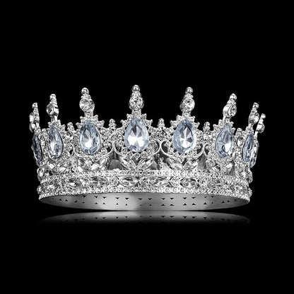 Onedor Silver Crown for Women Crystal Rhinestone Tiara Queen Headpiece for Wedding Prom Pageant Birthday Princess Theme Costume Party Hair Accessories and Cake Topper Decoration