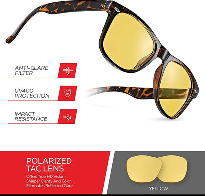 Retro Rewind Polarized Sunglasses for Men and Women - UV Protection Classic Sun Glasses