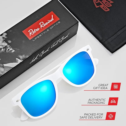 Retro Rewind Polarized Sunglasses for Men and Women - UV Protection Classic Sun Glasses