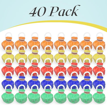 40Pack Colorful Streamers Poppers, Colorful No Mess Paper Crackers, Hand Throw Confetti Streamer for Birthday, Wedding, Party Celebrations
