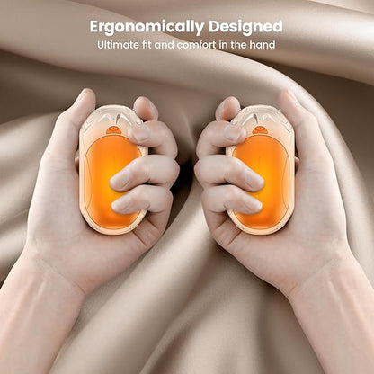 AI Hand Warmers Rechargeable 2 Pack,6000mAh Rechargeable Hand Warmer,20Hrs Long Heating Electric Hand Warmer,Portable Pocket Heater,Pocket Size Hand Warmer, Gifts for Christmas