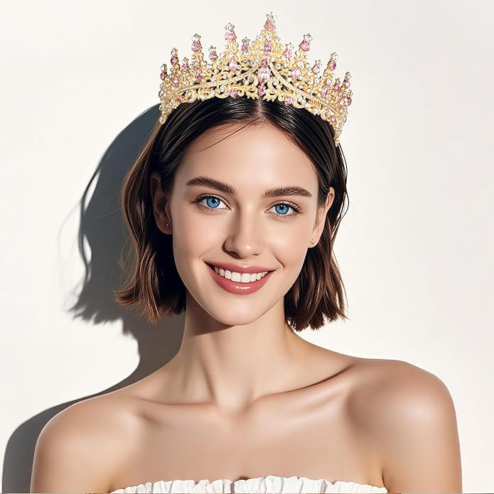 Tiaras and Crowns for Women Crystal Princess Tiaras Rhinestone Queen Crowns For Wedding Bridal Birthday Prom Pageant Party (Tiara 100)