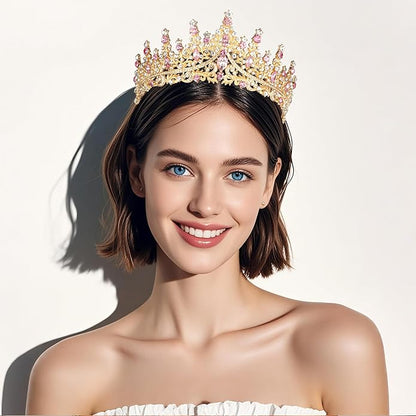 Tiaras and Crowns for Women Crystal Princess Tiaras Rhinestone Queen Crowns For Wedding Bridal Birthday Prom Pageant Party (Tiara 100)