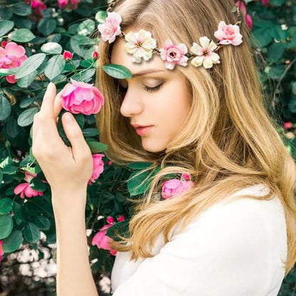 Women Headpieces Collection Accessories - 4PCS Boho Hair Wreaths, Flower Crowns, Tiaras for, Brides, Bridesmaids, Flower Girls, Weddings (A002-4PC)