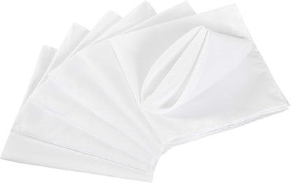 Cloth Napkins 17x17 inch Washable Polyester Dinner Napkins Soft Table Napkins for Wedding Party Dining Banquet(White,25PCS)