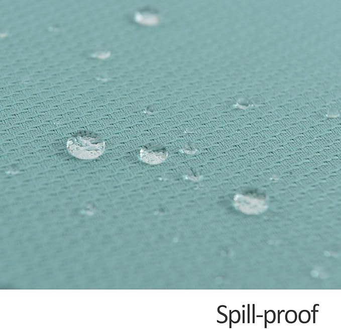 maxmill Textured Tablecloth Stain Resistant Waterproof and Wrinkle Resistant Washable Table Cloth, Fabric Table Cover for Dining Room and Outdoor Use, Rectangle 60 x 120 Inch, Turquoise