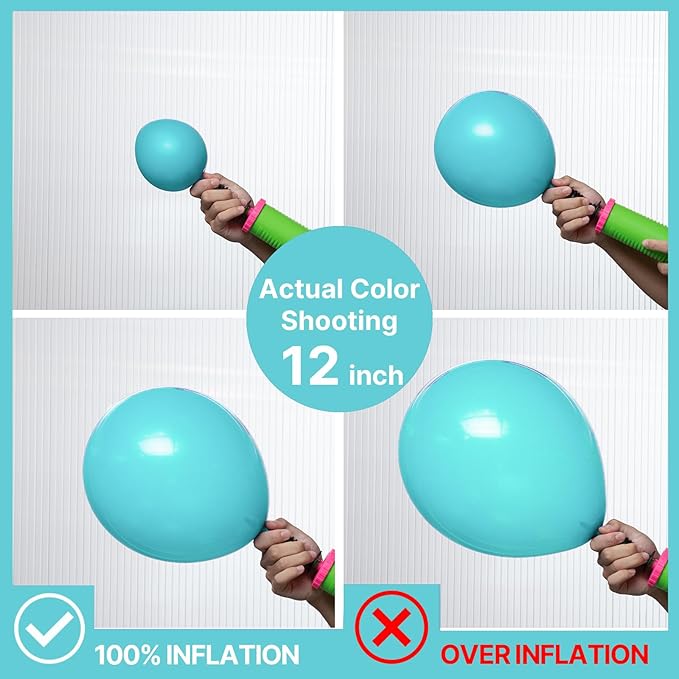 PartyWoo Teal Balloons 155pcs Different Sizes Pack of 18 12 10 5 Inch Turquoise Dark Teal Balloon Arch Kit for Baby Shower Gender Reveal Graduation Mermaid Birthday Pool Party Decorations Blue-Y69