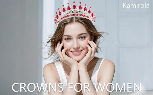 Kamirola Tiaras Princess Crown for Women and Girls Crystal Headbands for Bridal, Princess for Wedding and Party(TR21)