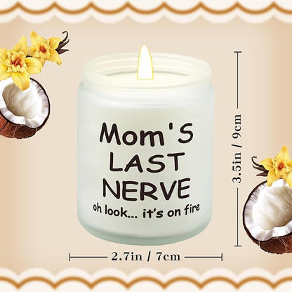 Lihome Vanilla Coconut Scented Jar Candle, Mom's Last Nerve, 7oz, Gift Boxed