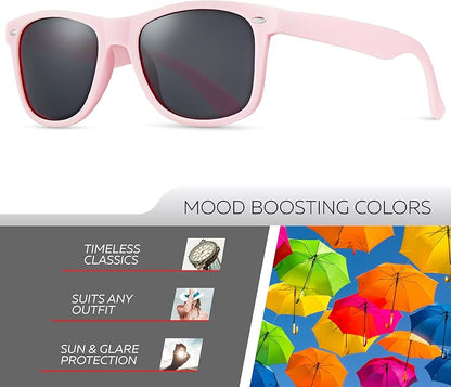 Retro Rewind Polarized Sunglasses for Men and Women - UV Protection Classic Sun Glasses