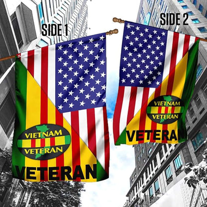 FLAGWIX Vietnam Veteran American Flag – USA Premium Polyester House Flag 30x40 – 4th of July, Veterans Day, Memorial Day, Independence Day Decorations for Home – Decorative Indoor Outdoor Flag