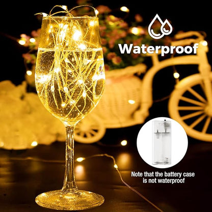 btfarm 10 Pack Fairy Lights Battery Operated with Timer, 10FT 30LED Twinkle Lights Waterproof, Copper Wire Christmas String Lights Battery Powered for Indoor Outdoor Wedding Party Holiday Decorations