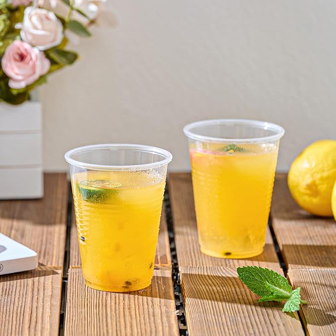 Lilymicky 1000 PACK 7 oz Clear Plastic Cups, 7 Ounce Disposable Drinking Cups for Birthday Parties, Picnics, Ceremonies, and any Events