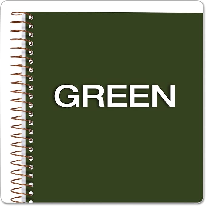 Ampad 20816 Gold Fibre Wirebound Writing Pad w/Cover, 9 1/4 x 7 1/4, White, Green Cover