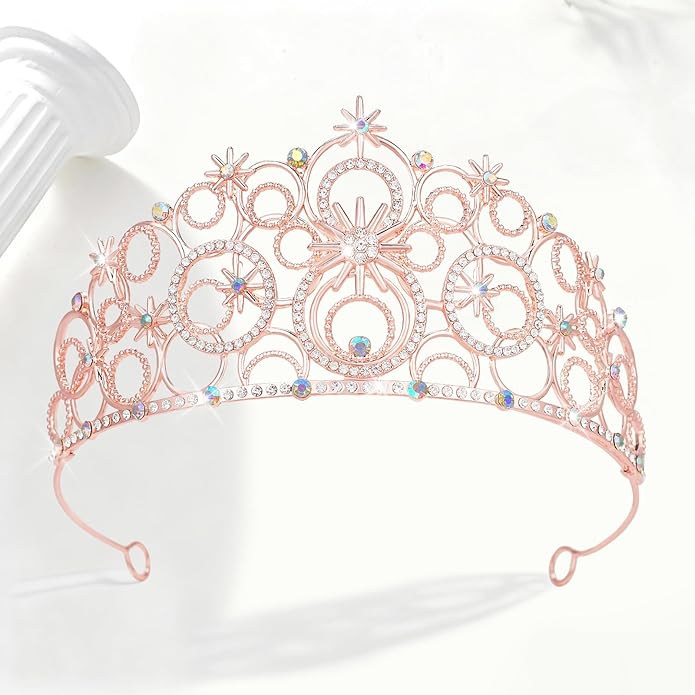 Stellar Crown for Women & Princess Tiaras, Wicth Merch Hat Accessories for Halloween, Bubble Headpiece for Women Party Dress Outfits