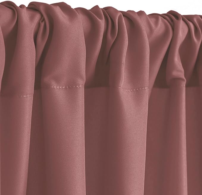 Hiasan 10ftx10ft Dusty Rose Backdrop Curtains for Parties, Polyester Photography Backdrop Drapes for Family Gatherings, Wedding Decorations