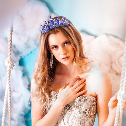 Princess Tiara and Crown for Women Wedding Tiaras for Bridal girls Tiaras and Crystal Crowns Rhinestone Headband Metal Hair Accessories for Costume Birthday Party Prom Gifts