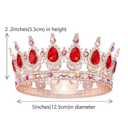 Queen Crown Rhinestone Wedding Crowns and Tiaras for Women Costume Party Hair Accessories Princess Birthday Crown Crystal BridalCrown