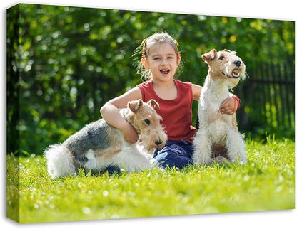 DBLAKI Personalized Custom Canvas Prints - Custom Framed Canvas Prints With Your Photos,Printed Photo To Canvas Wall Art Ideal for Home Decor Gifts Keepsakes 24" x18"