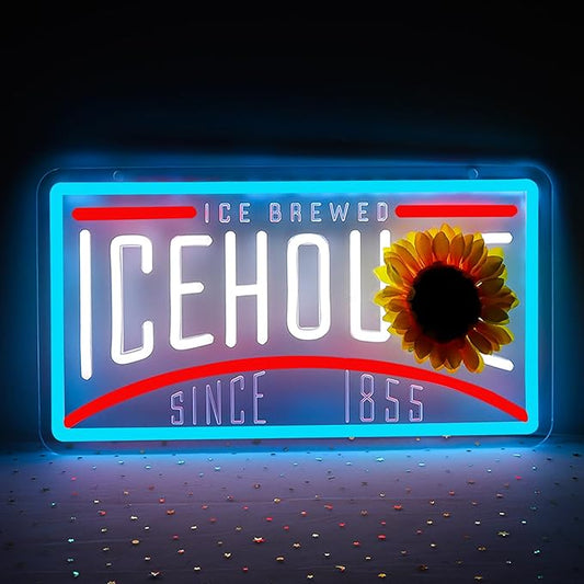 JFLLamp Bikini Crs LIGHT Neon Signs for Wall Decor Neon Lights for Business Led Signs Suitable for Man Cave Restaurant Office Bar Pub Led Art 5V Power Adapter 16.1 * 9.8 Inch(Azure+Red+White) (Ice.house)