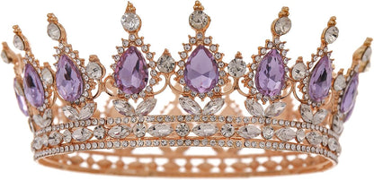 FORSEVEN Queen Crown Rhinestone Wedding Crowns and Tiaras for Women Costume Party Hair Accessories Princess Birthday Crown Crystal Bridal Crown Christmas Decorations Headband