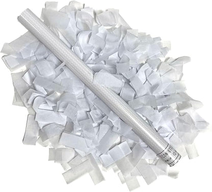 Ultimate Confetti Wand 14 inch Confetti Launcher Wand, White, 8 Pack - Great for Parties, Weddings and Events Tissue, Metallic and Biodegradable Options