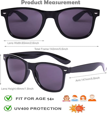 Eyegla 8/12/18 Pack Neon Sunglasses Bulk Colorful Multipack Party Sunglasses Retro Glasses Party Favor for Adult Men Women