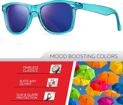 Retro Rewind Polarized Sunglasses for Men and Women - UV Protection Classic Sun Glasses