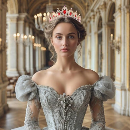 Princess Tiara and Crown for Women Wedding Tiaras for Bridal girls Tiaras and Crystal Crowns Rhinestone Headband Metal Hair Accessories for Costume Birthday Party Prom