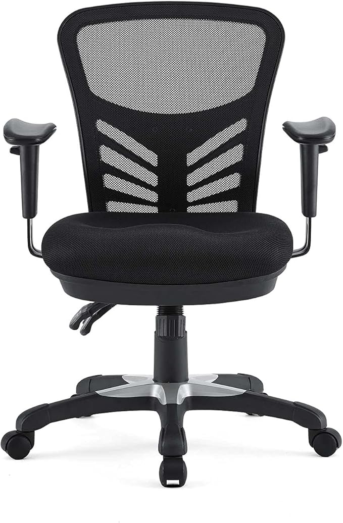 Modway EEI-757-BLK Articulate Ergonomic Mesh Office Chair in Black
